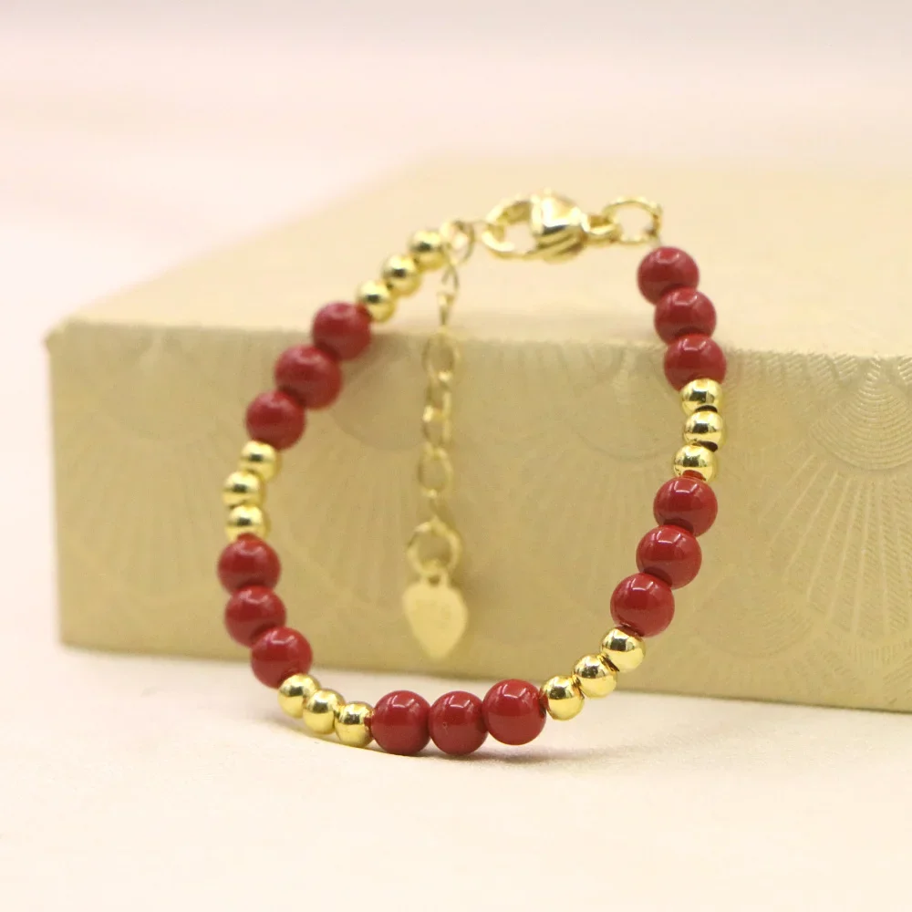 Yoga Fitness Gifts - Encanto encantador pulsera roja niñas cierre