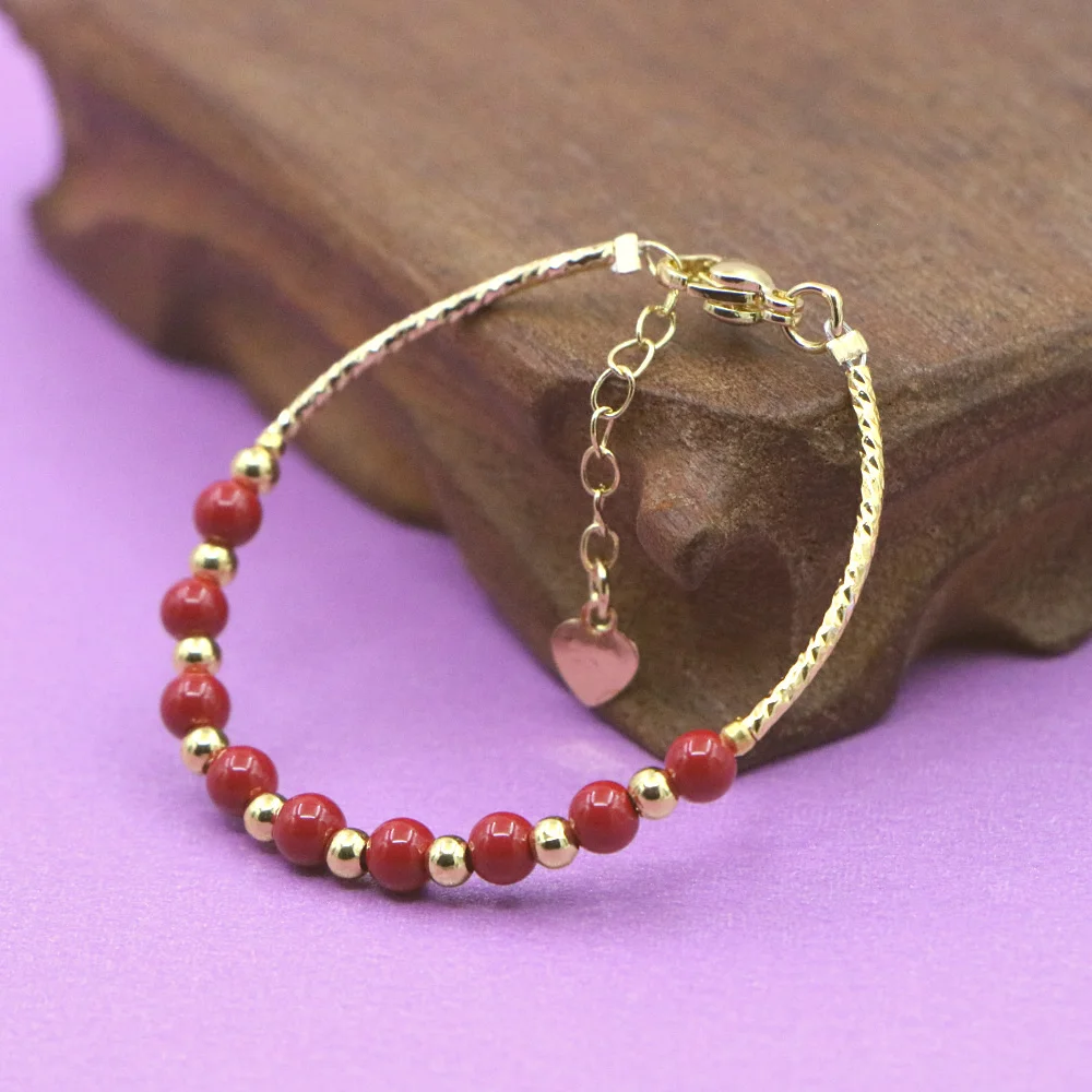 Yoga Fitness Gifts - Preciosa pulsera roja para niñas, cierre