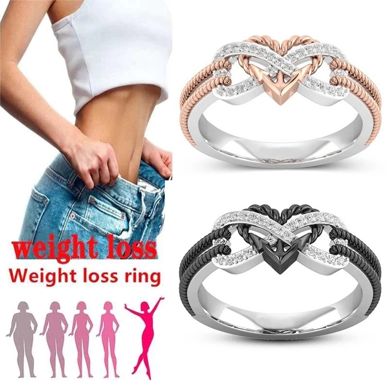 Yoga Fitness Gifts - Anillos de corazón de Color oro