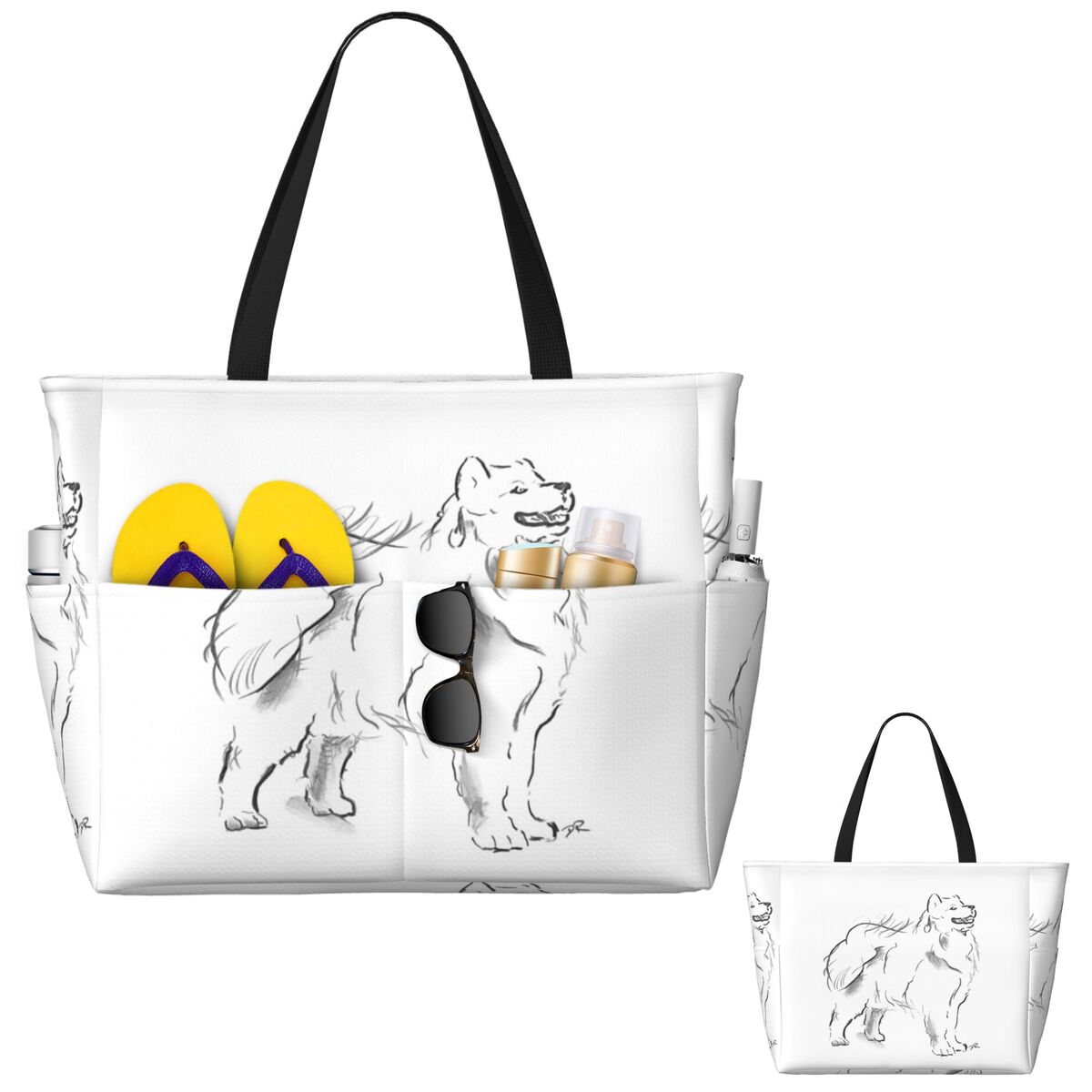 Samoyedo dibujo playa bolso de - Yoga Fitness Drawing reseña y precio