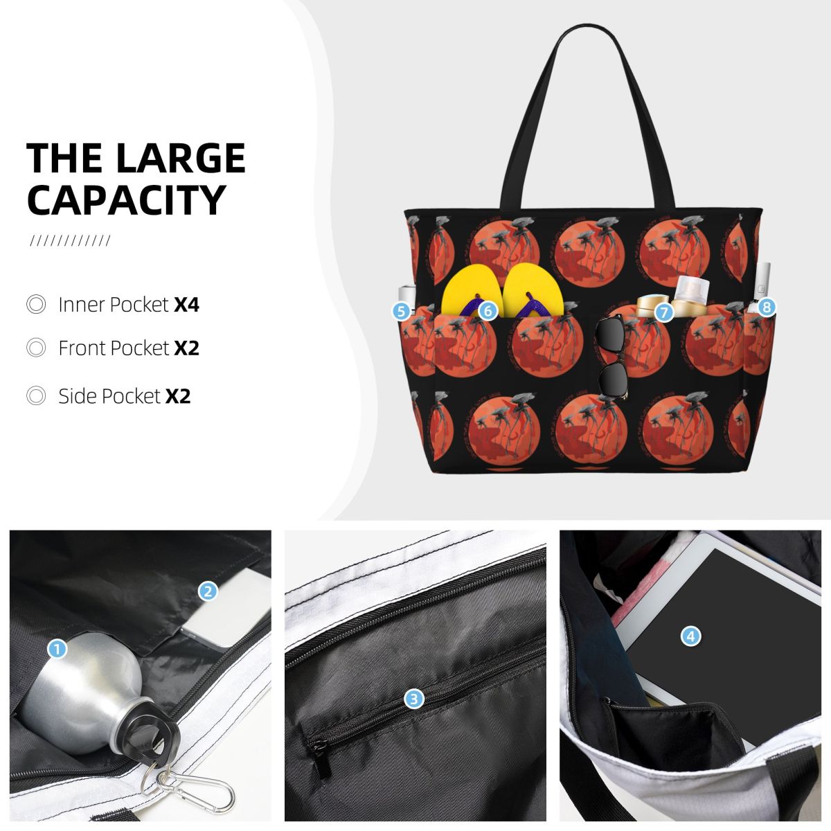 Bolso de playa con diseño de l - Yoga Fitness Drawing reseña y precio