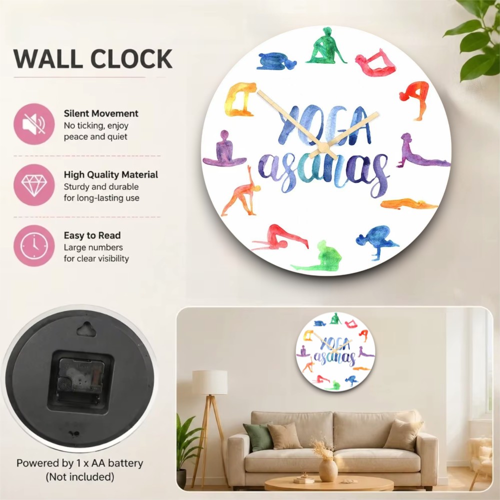 Reloj de Pared de Yoga con Dis - Yoga Fitness Gifts reseña y precio