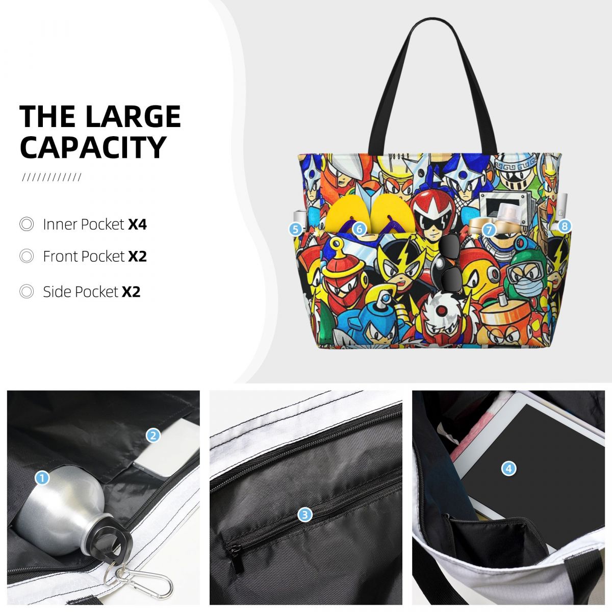 Bolso de mano Mega Man para vi - Yoga Fitness Video reseña y precio