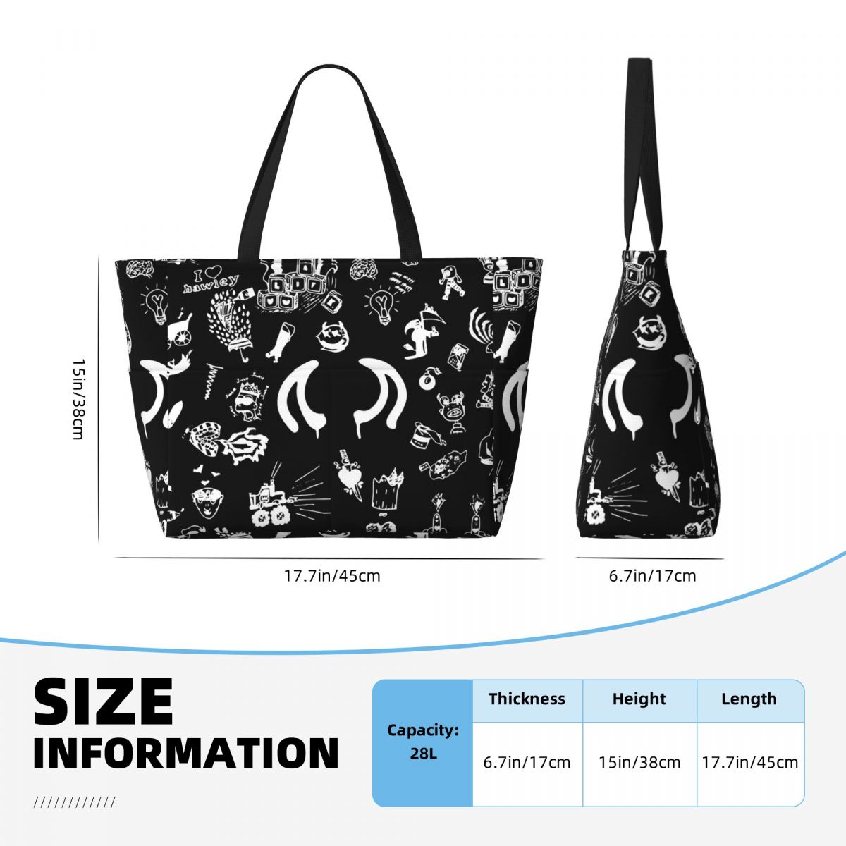 Bolsa de playa con estampado d - Yoga Fitness Drawing reseña y precio
