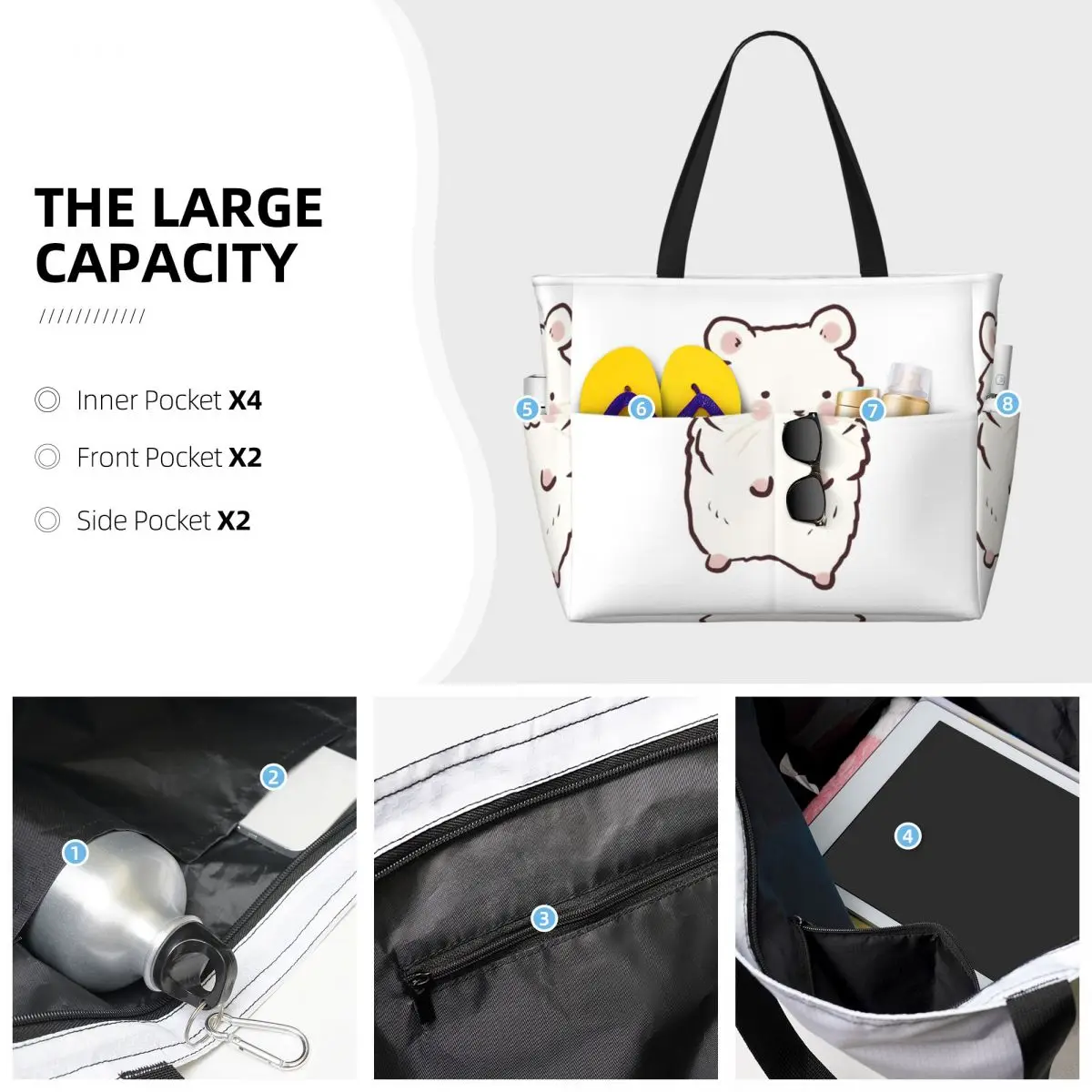 Bolso de mano con dibujo de há - Yoga Fitness Drawing reseña y precio