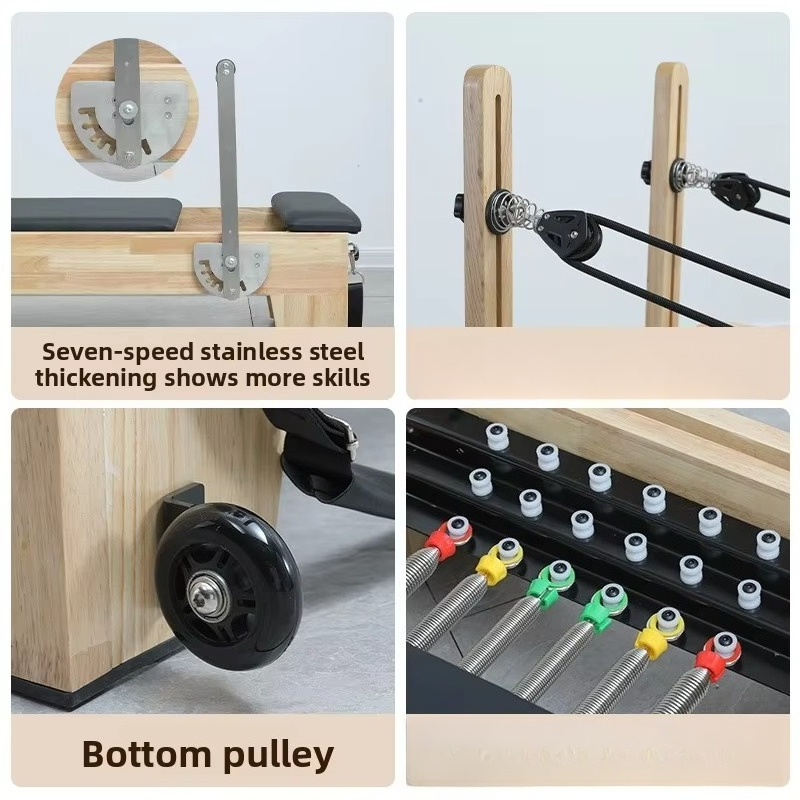 Cama de Pilates de Madera de A - Yoga Fitness Pilates Reformer reseña y precio