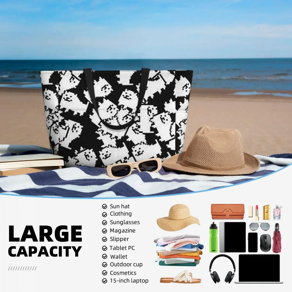 Bolsa de playa Undertale Annoy - Yoga Fitness Video reseña y precio