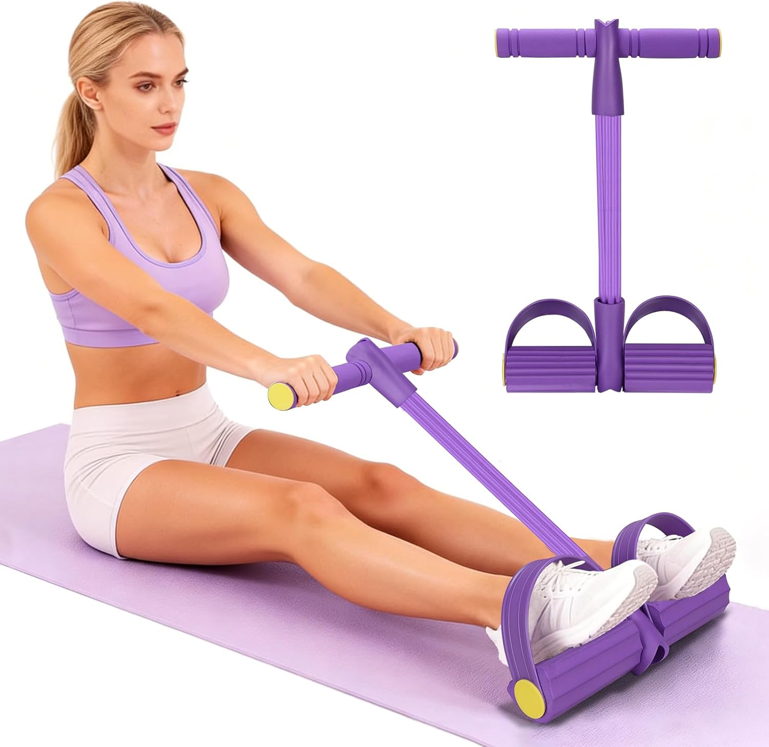 Banda de resistencia de 4 tubo - Yoga Fitness Stretching Strap reseña y precio